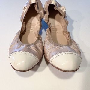 Chanel Leather CC Ballet Flats - Size US 8 / IT 38